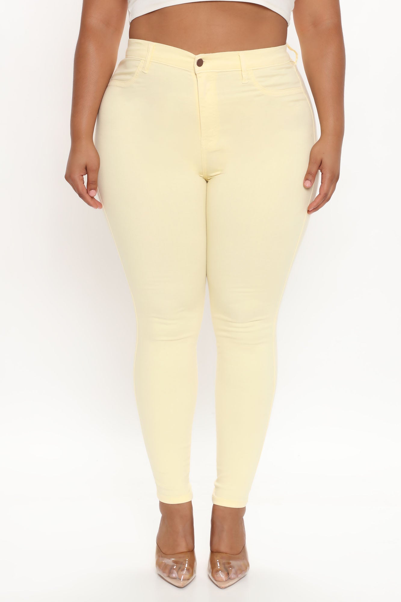 Classic High Waist Skinny Jeans - Yellow Ins Street