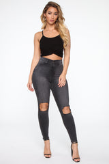 All For You High Rise Jeans - Black Ins Street