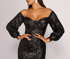 Lara Formal Sequin Mini Dress Ins Street