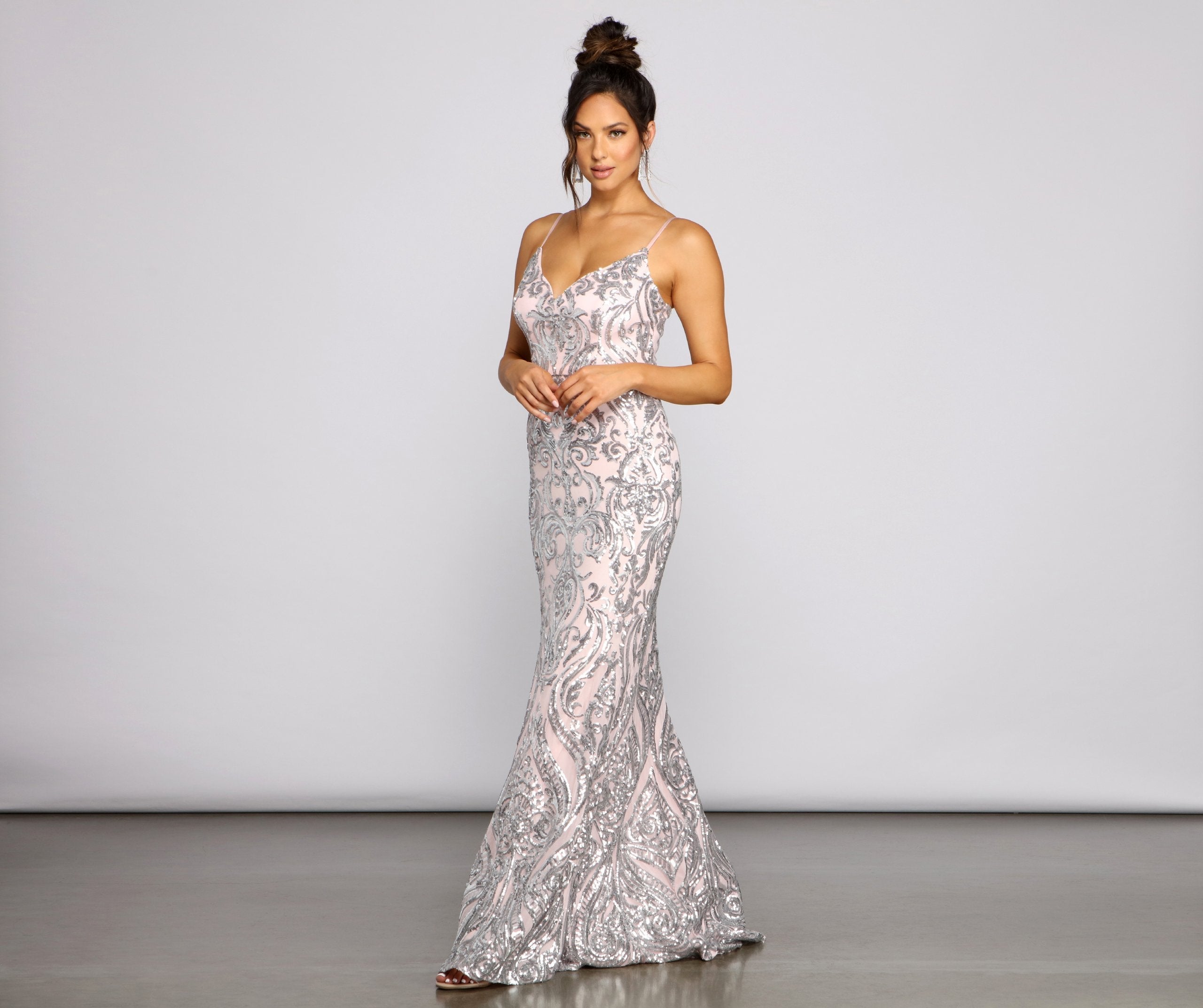 Cordelia Formal Sequin A-Line Dress Ins Street