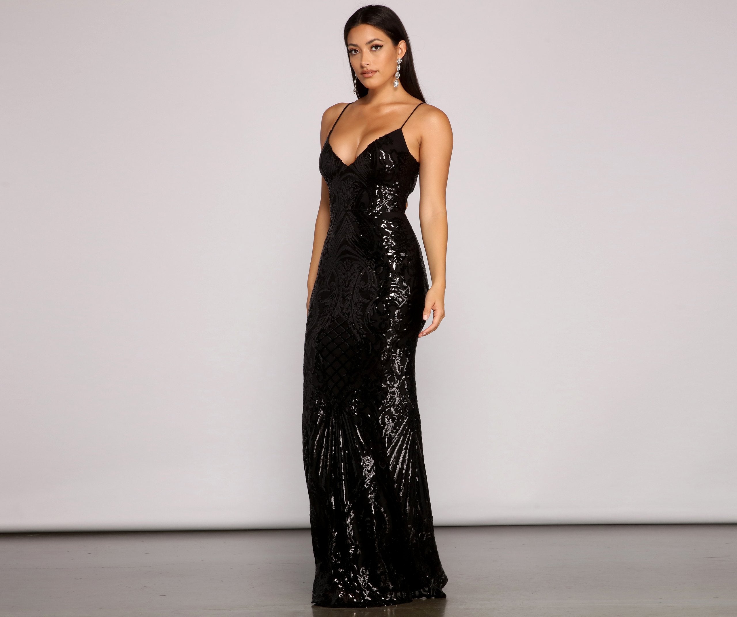 Serena Sequin Mesh Mermaid Dress Ins Street