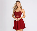 Crush On You Lace Bust Skater Dress Ins Street