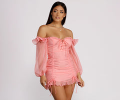 Lace Be Real Organza Sleeve Mini Dress Ins Street