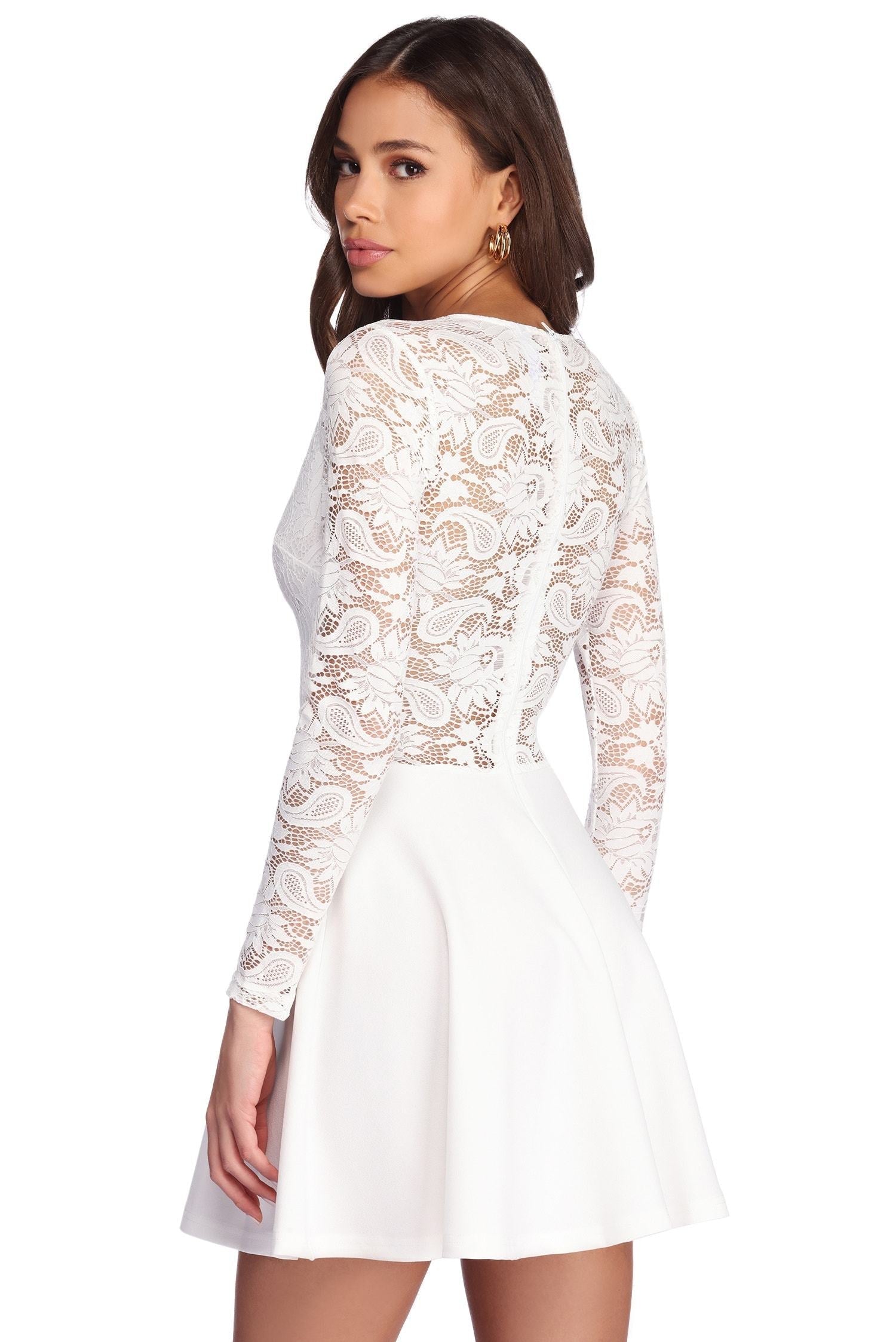 Lace Obsession Skater Dress Ins Street