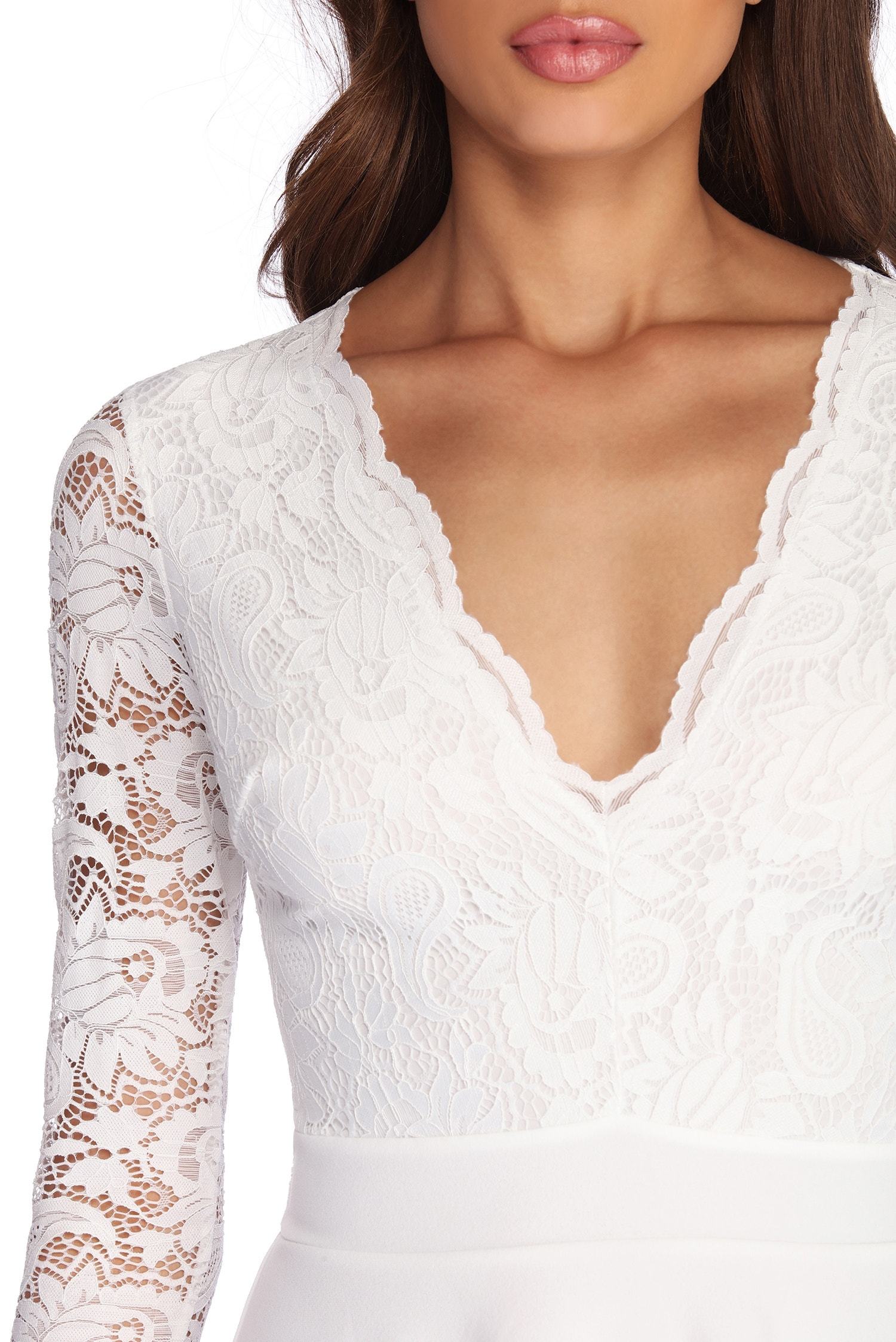 Lace Obsession Skater Dress Ins Street