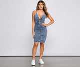 Laced Up In Denim Dress Ins Street