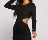 Cut To The Chase Knit Mini Dress Ins Street