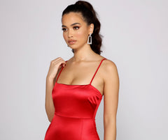 Sleek and Stunning Satin Mini Dress Ins Street