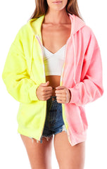 TWO TONE TIE DYE ZIP UP SWEATSHIRT CARMAR