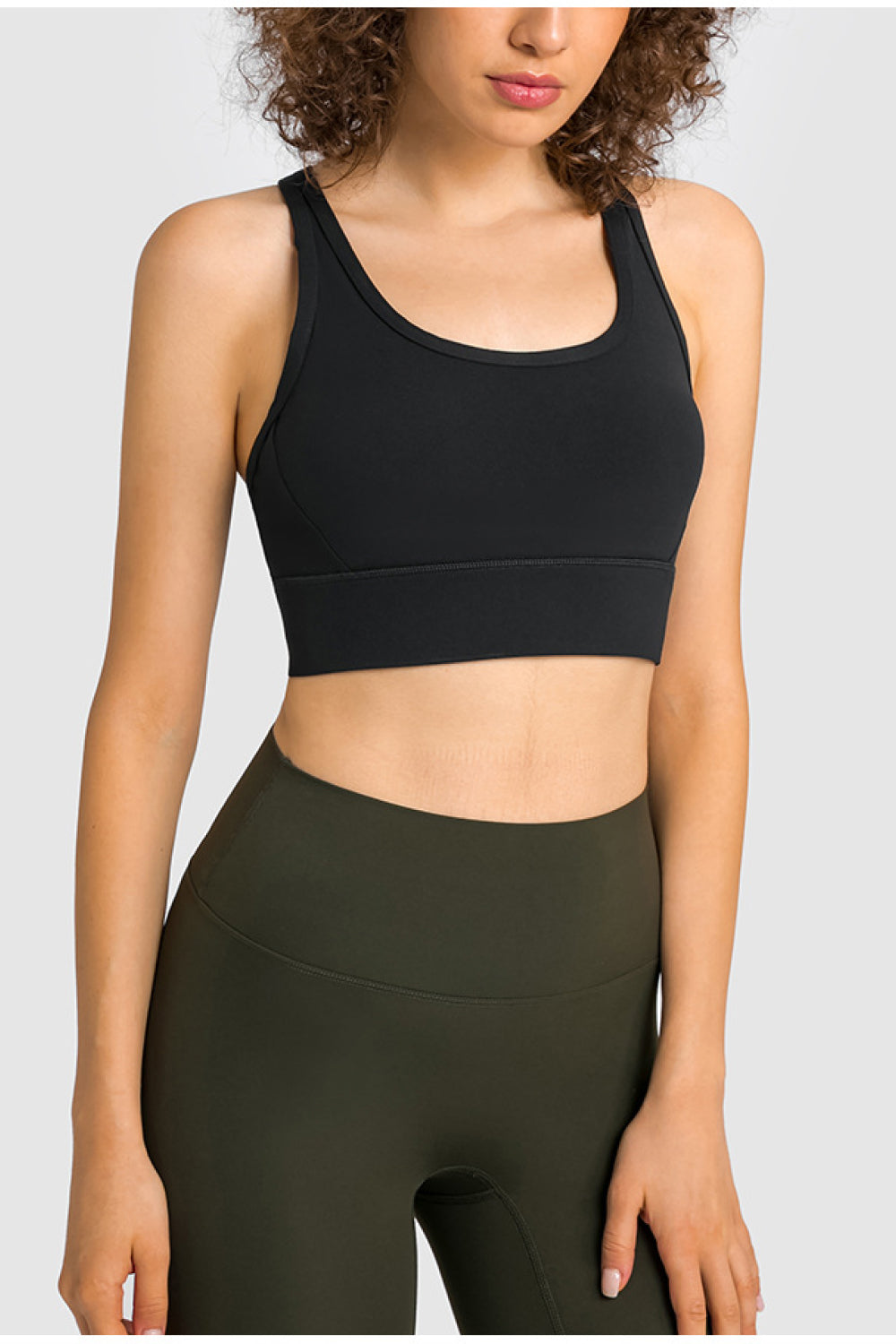 Mesh Panel Racerback Longline Sports Bra Ins Street