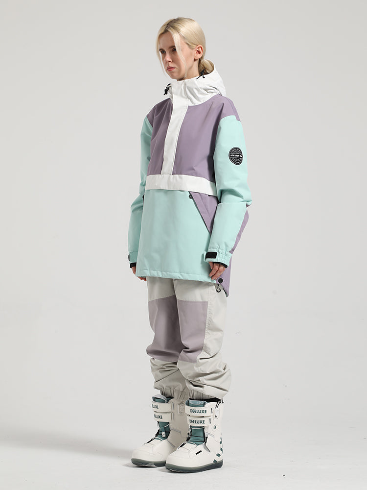 Colorblock Pullover Ski Suit Ins Street