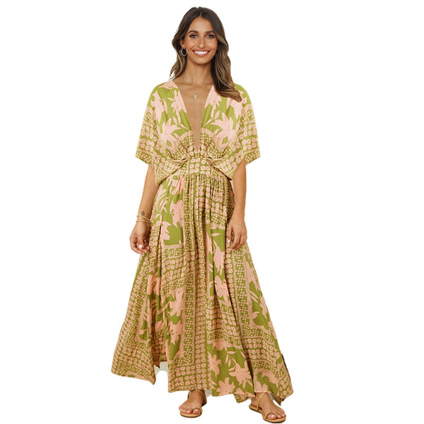 A World To See Floral Slit Midi Dress – InsStreet
