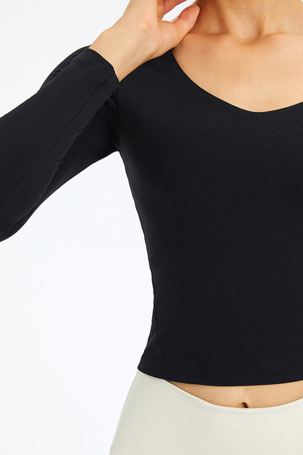 Long Sleeve Round Neck Fitness Top Ins Street