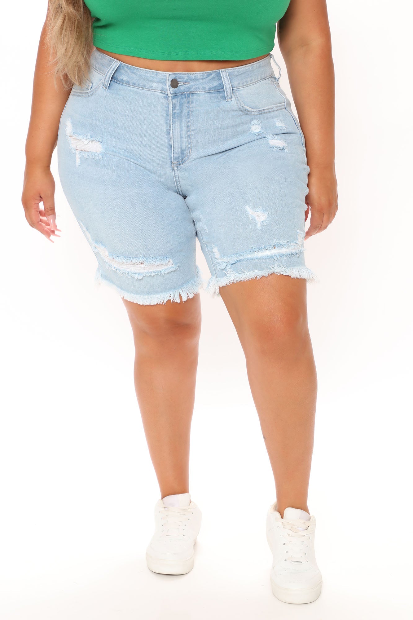 Switch It Up Bermuda Short - Light Blue Wash Ins Street