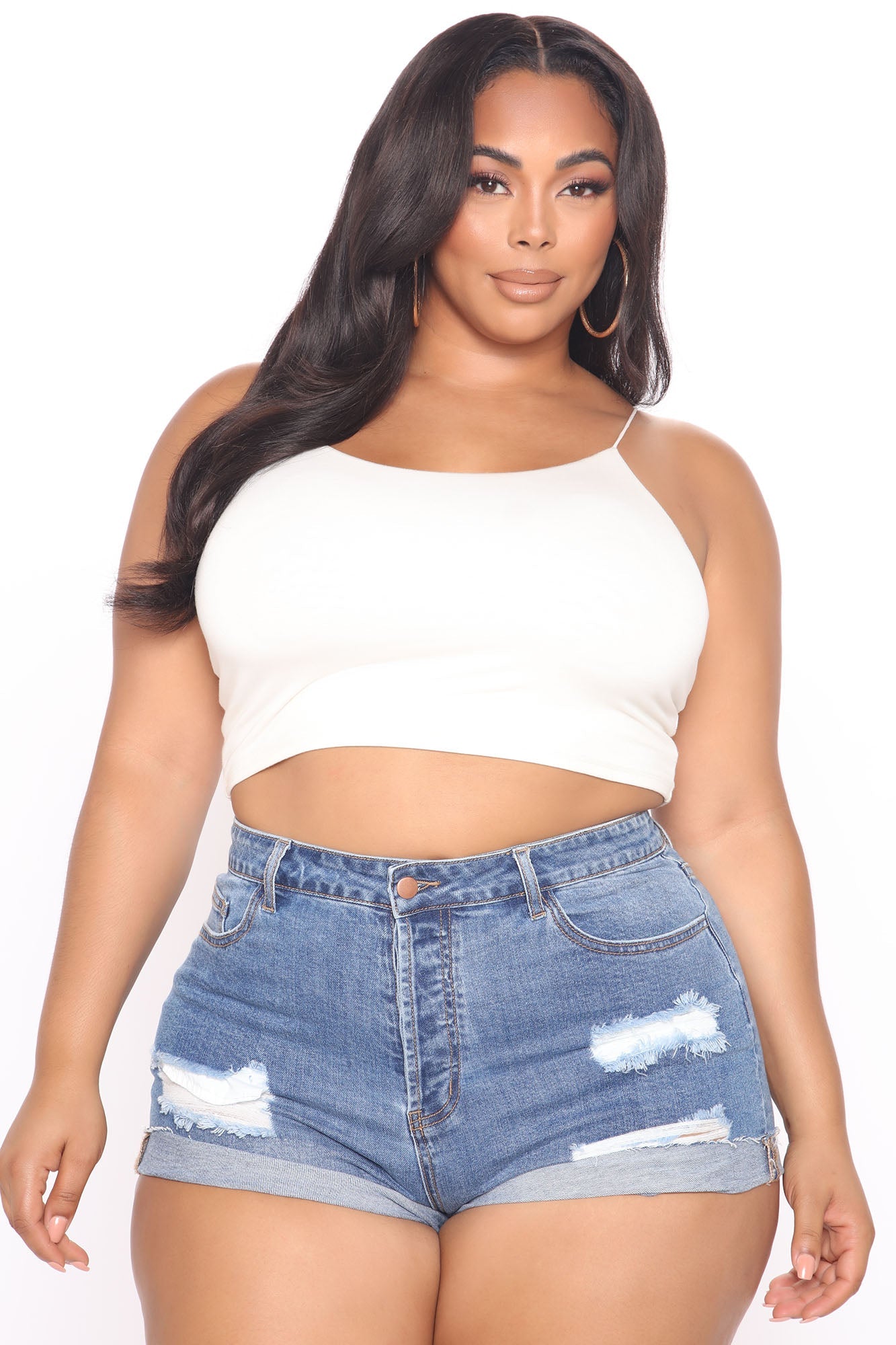 Can't Cuff Me Denim Shorts - Dark Wash Ins Street
