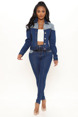 Nice To Meet Ya Colorblock Skinny Jeans - Dark Wash Ins Street