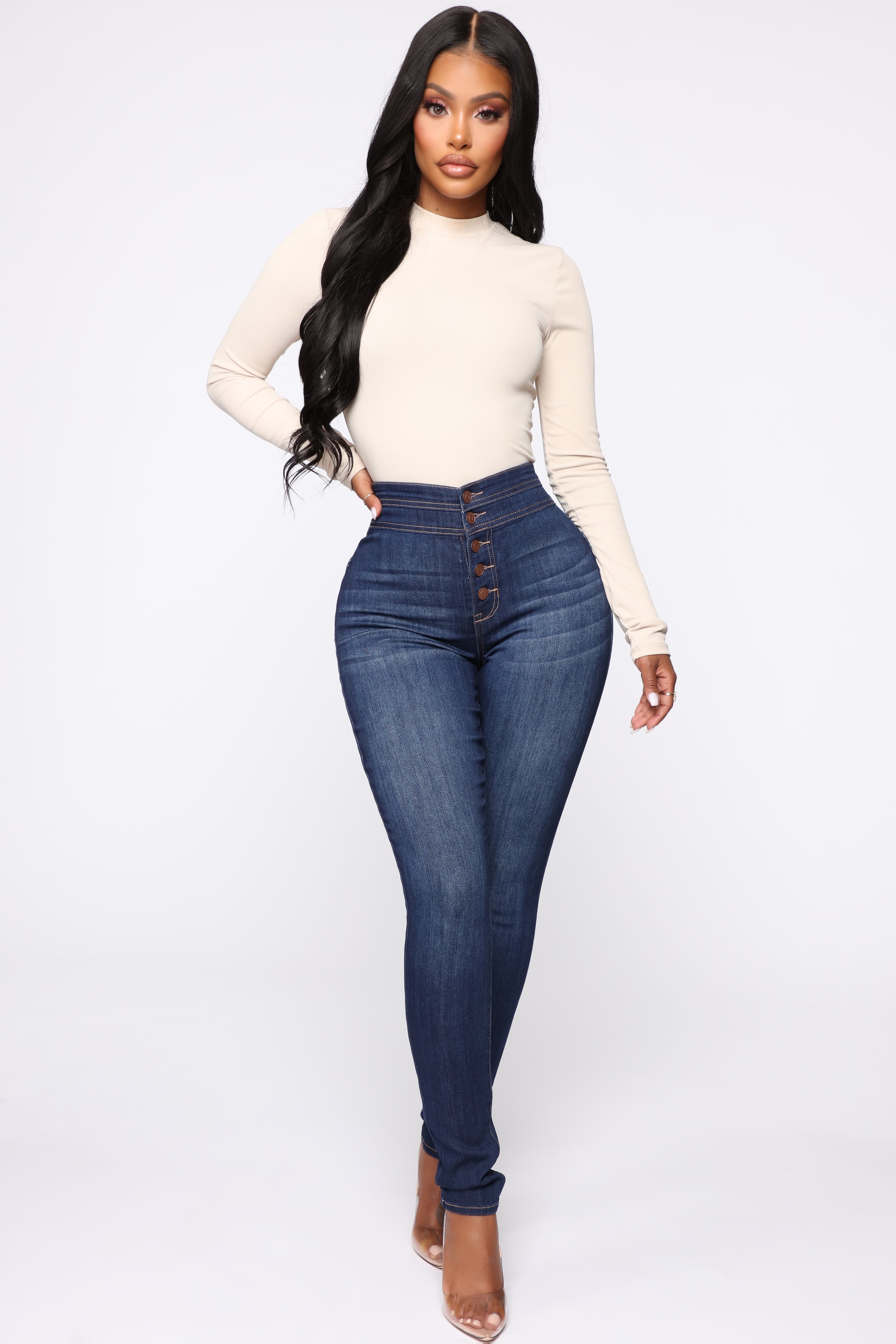 Missing You Crazy High Rise Jeans - Dark Wash Ins Street