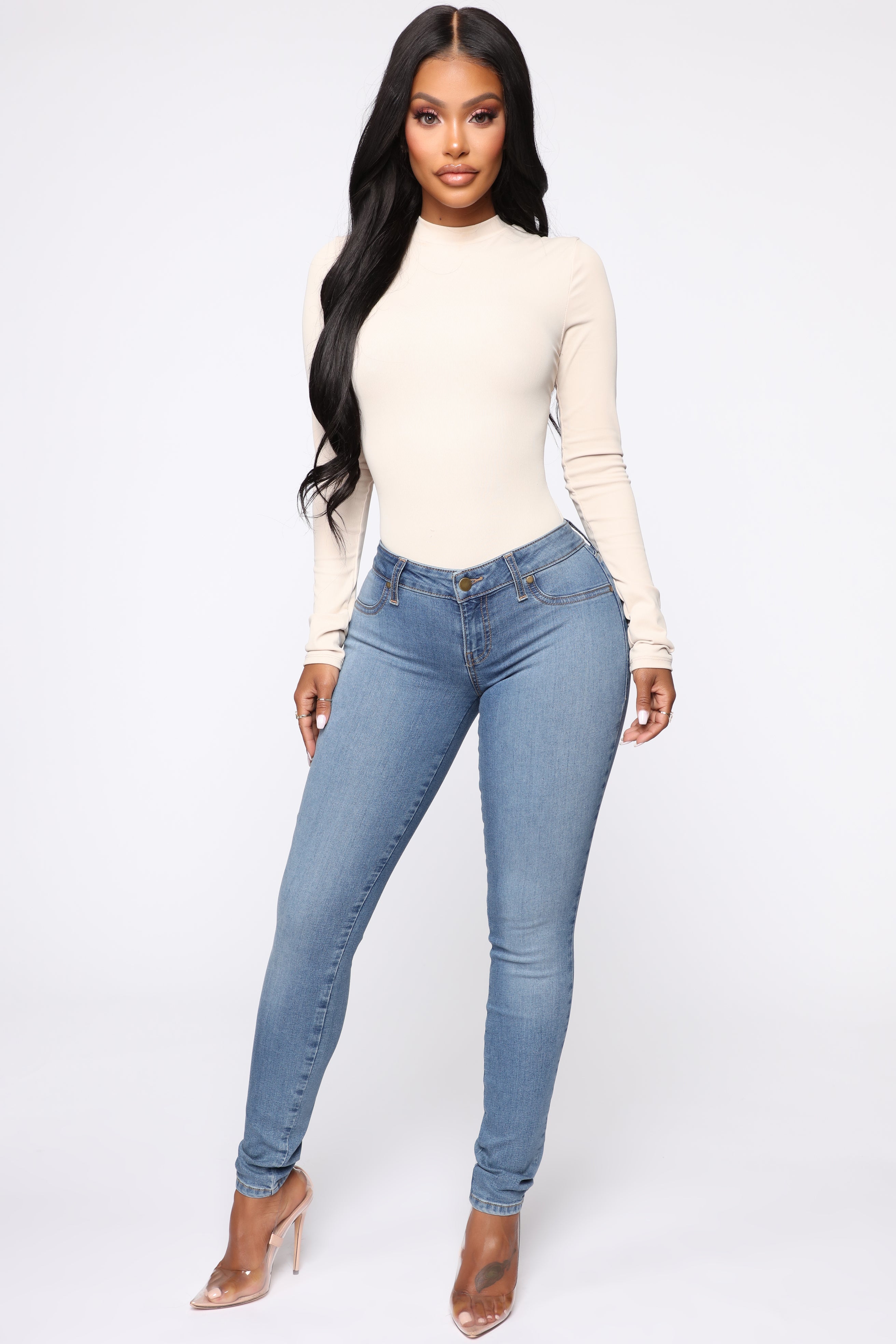 Flex Game Strong Low Rise Skinny Jeans - Light Blue Wash Ins Street