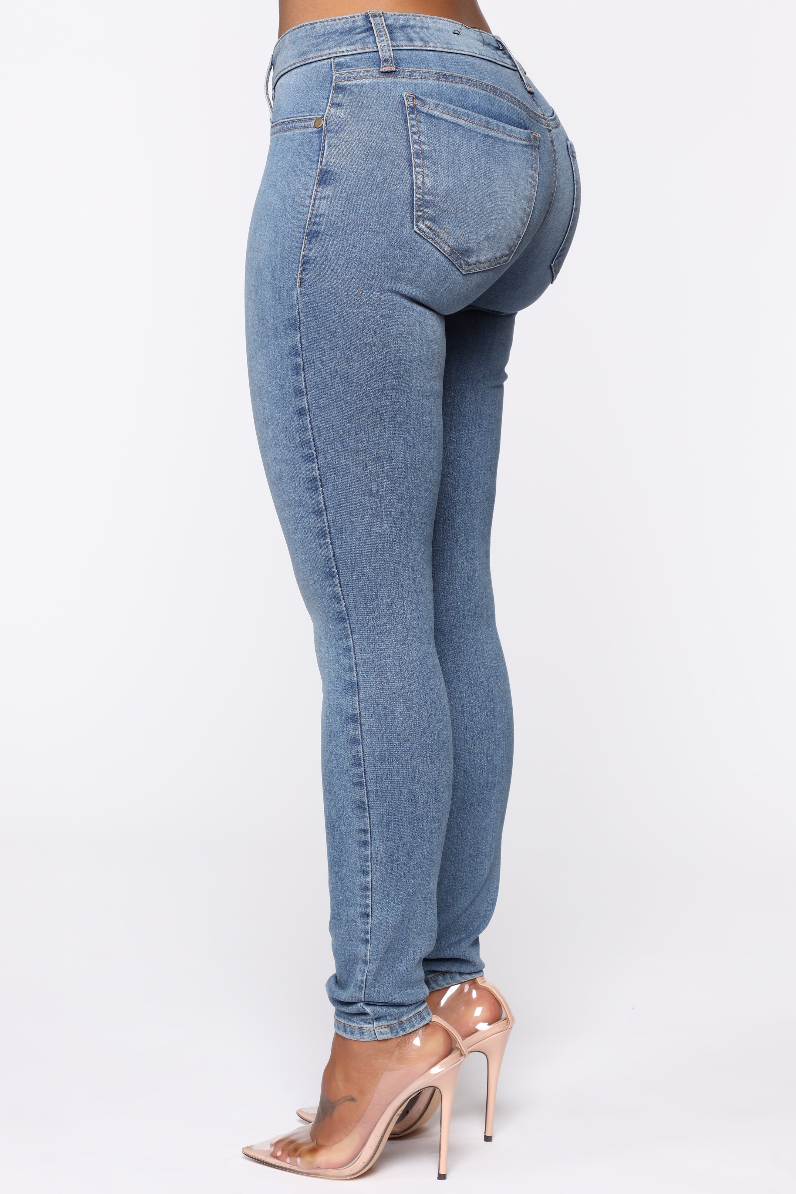 Flex Game Strong Low Rise Skinny Jeans - Light Blue Wash Ins Street