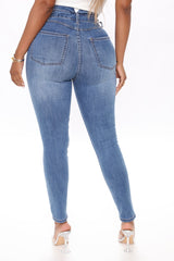 Adelaide Super High Rise Skinny Jeans - Medium Blue Wash Ins Street