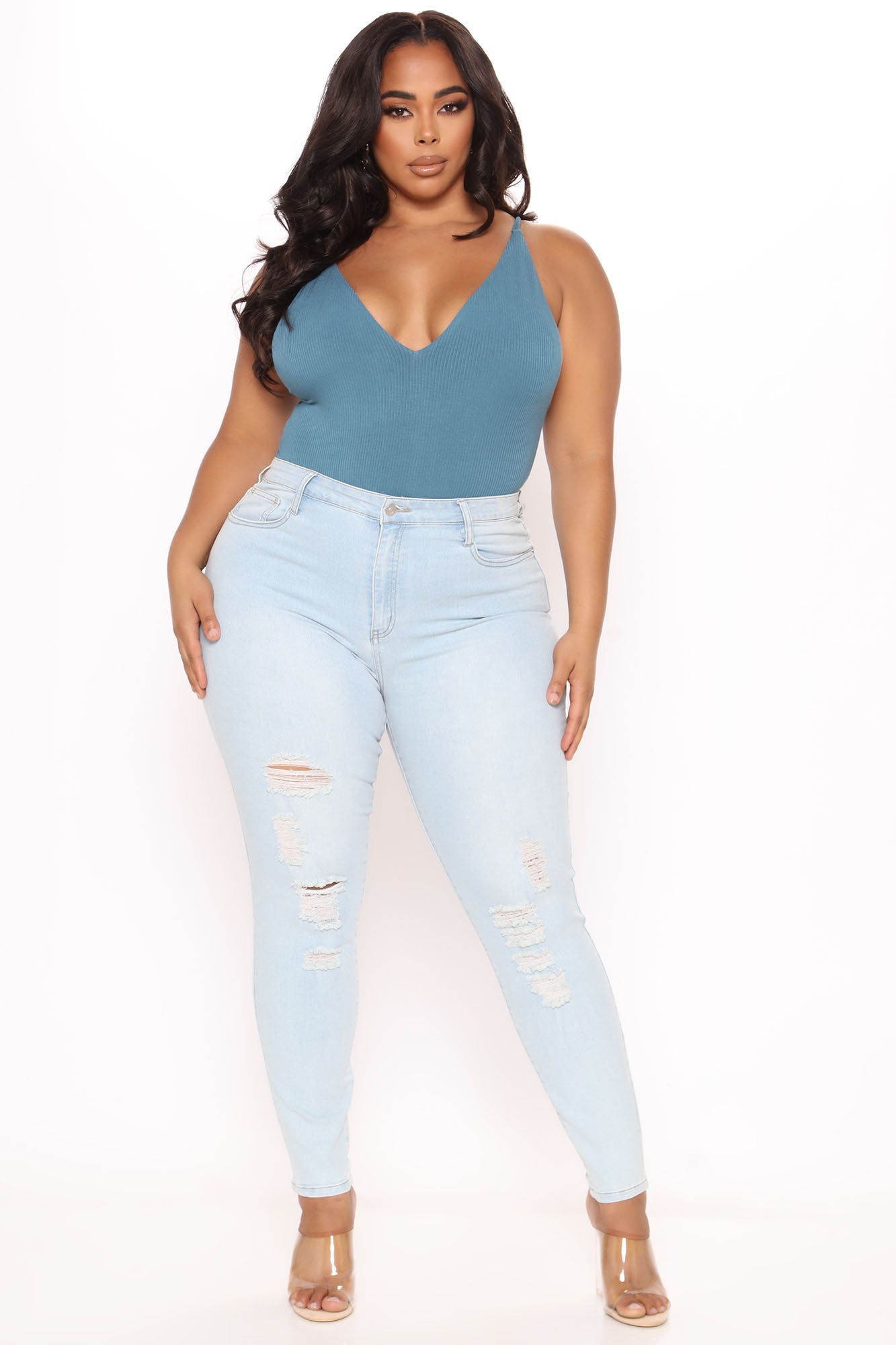 Drivin' To The Ocean Jeans - Light Blue Wash Ins Street