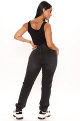 90's Iconic Straight Leg Jeans - Black Ins Street
