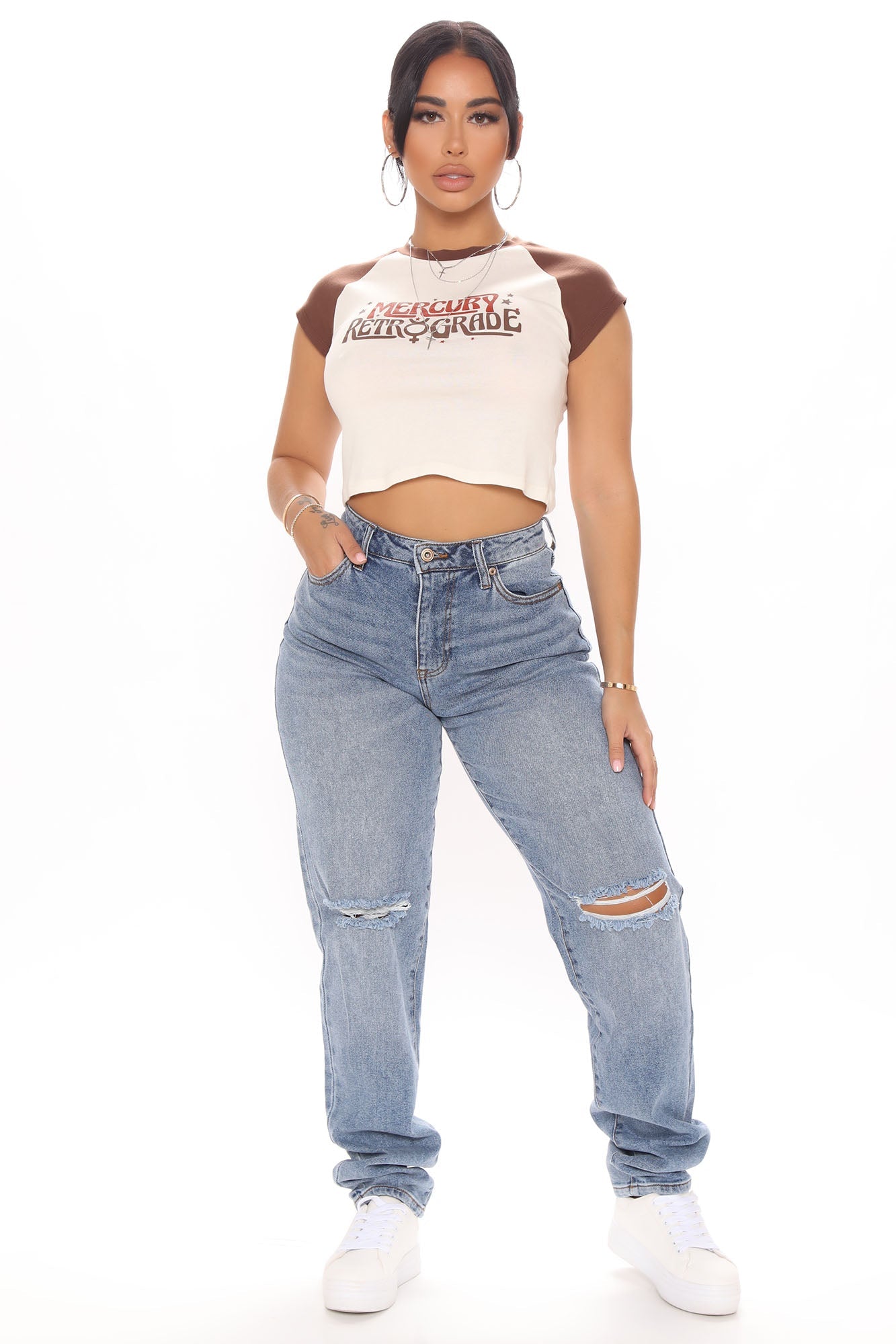 Beat You To It Straight Leg Jeans - Medium Blue Wash Ins Street