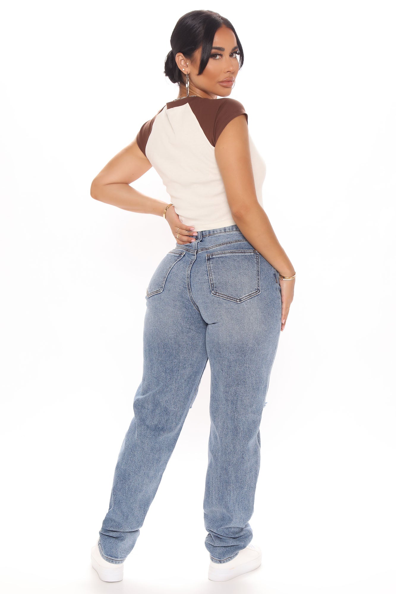 Beat You To It Straight Leg Jeans - Medium Blue Wash Ins Street