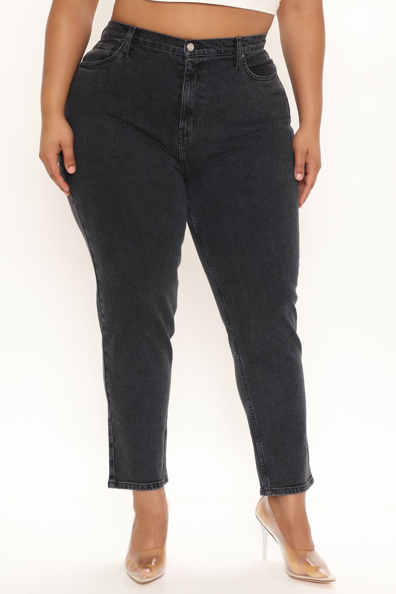 Very Special High Rise Mom Jeans - Black Ins Street