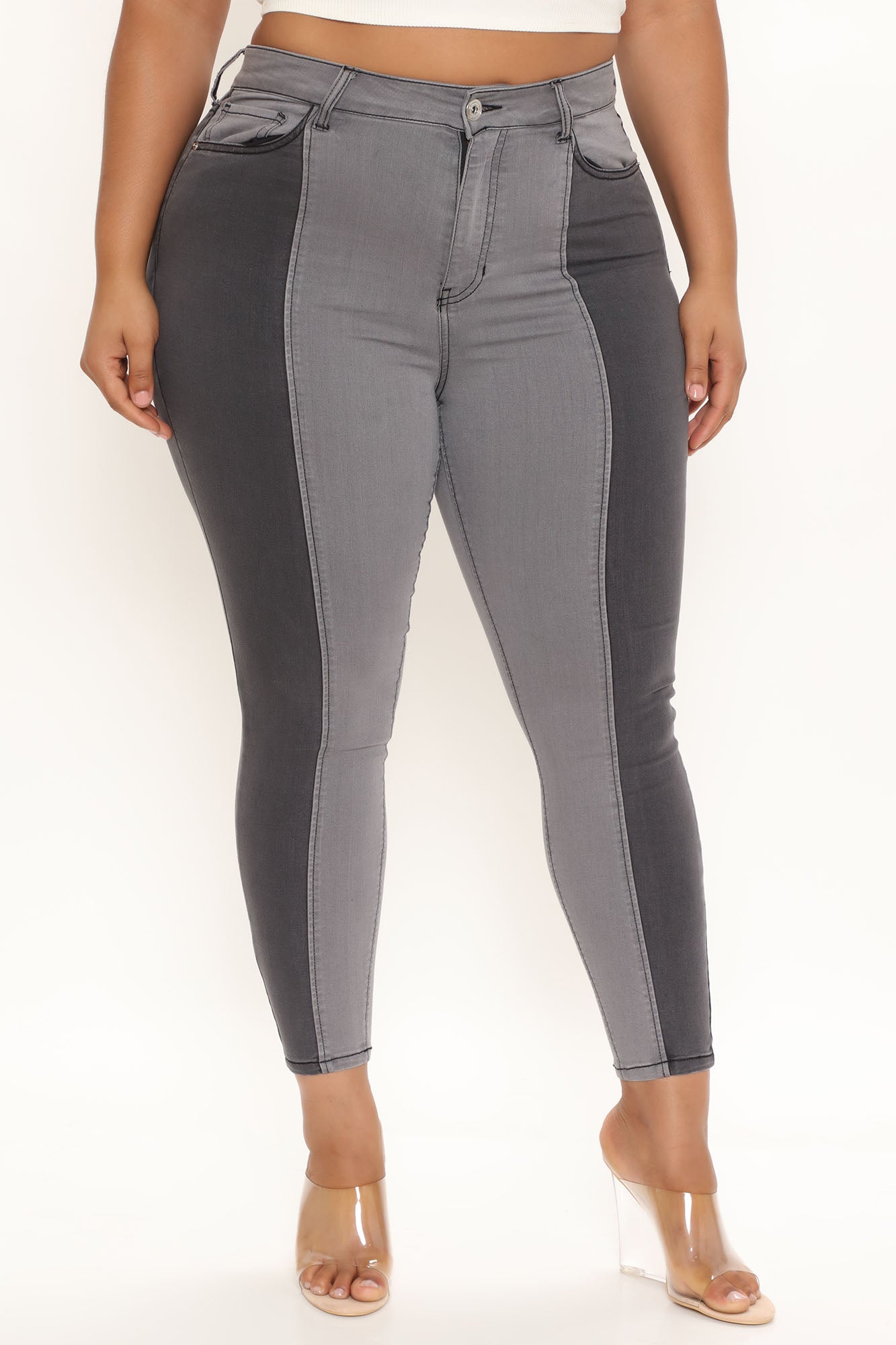 Watch Out For The Colorblock Jeans - Black Ins Street