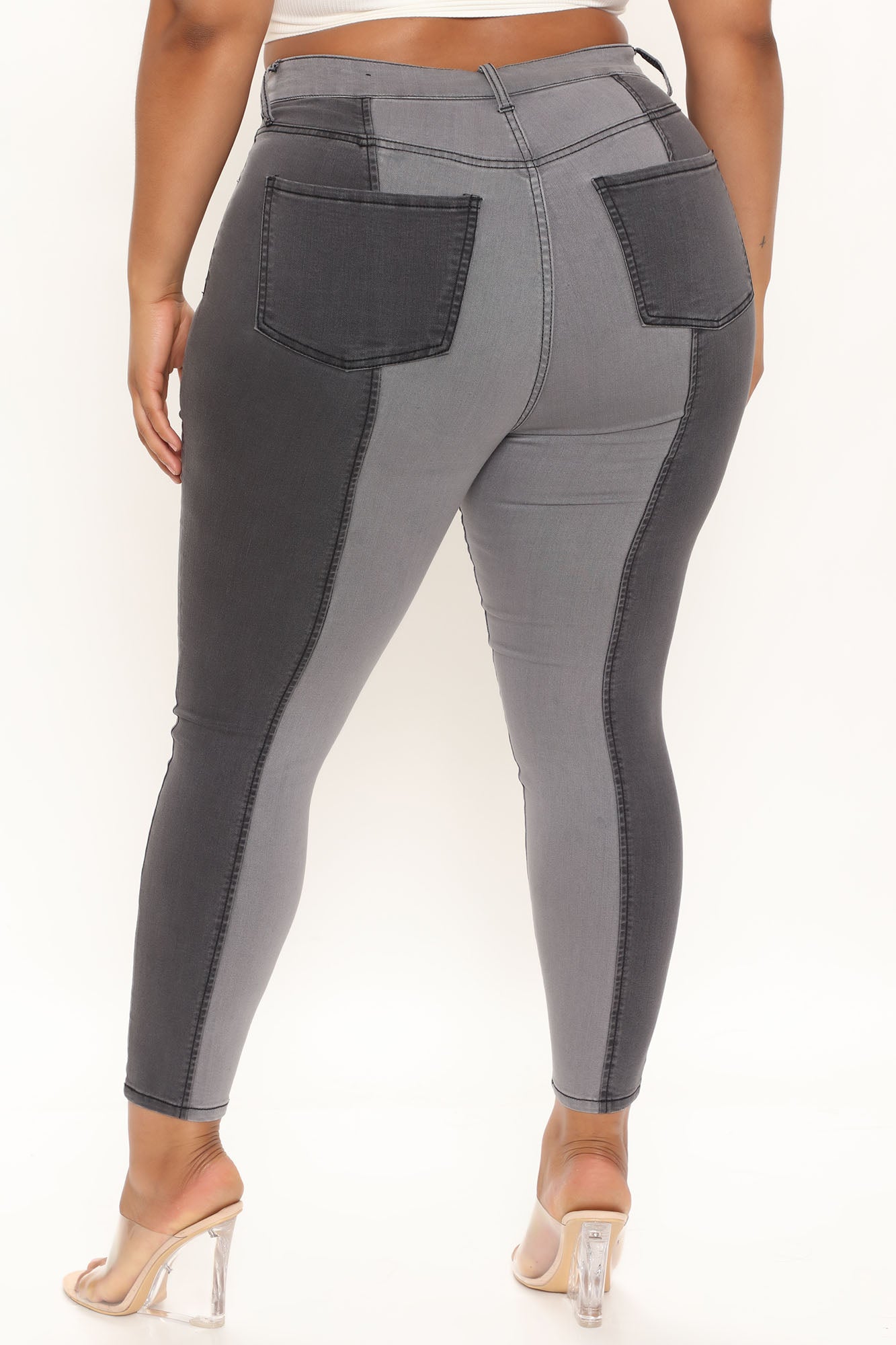 Watch Out For The Colorblock Jeans - Black Ins Street