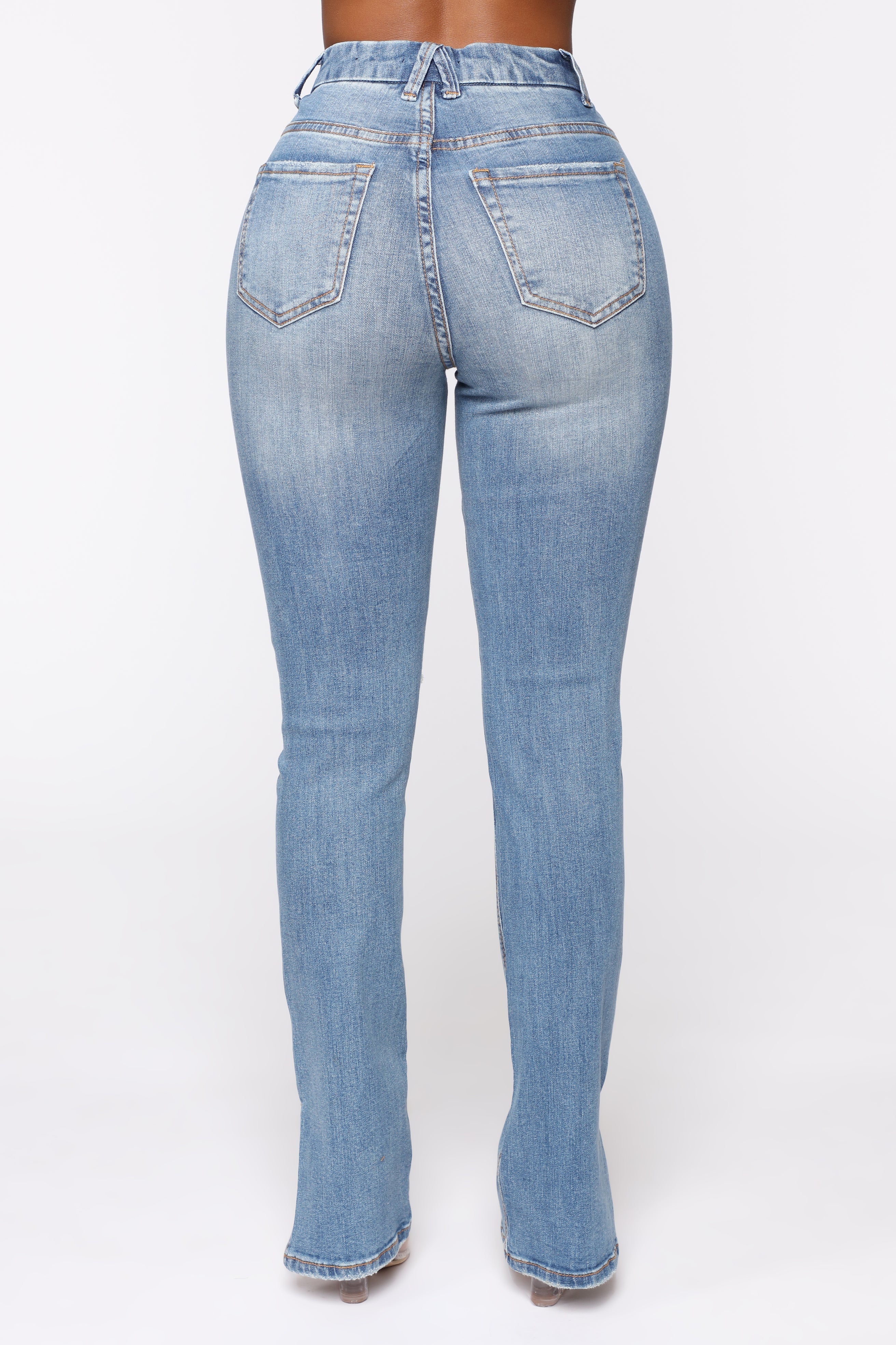 Killing 'Em Kindly High Rise Jeans - Medium Blue Wash Ins Street