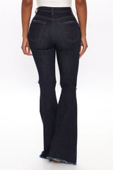 Dazed For Days Flare Jeans - Dark Denim Ins Street