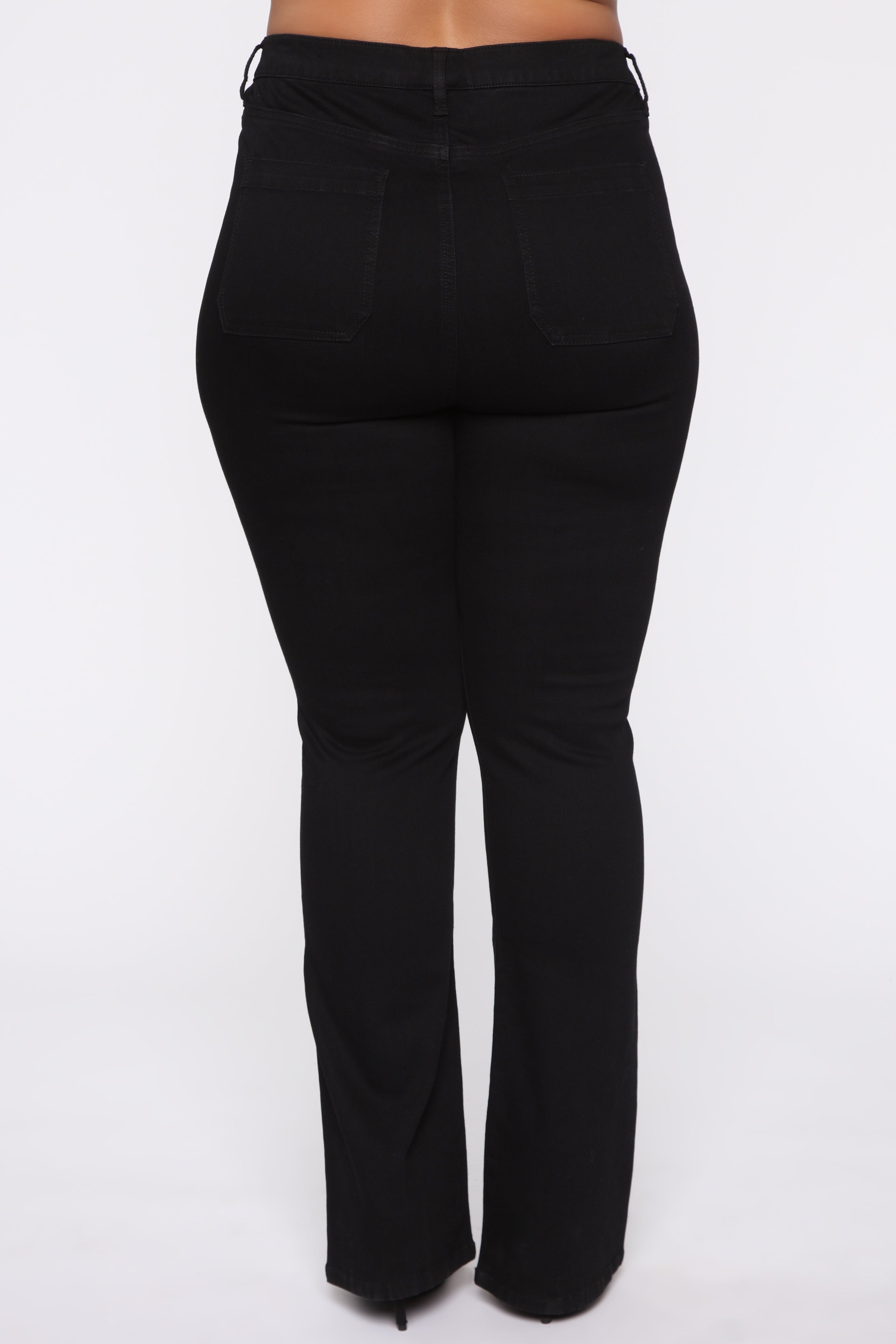Katt Flare Button Jeans - Black Ins Street