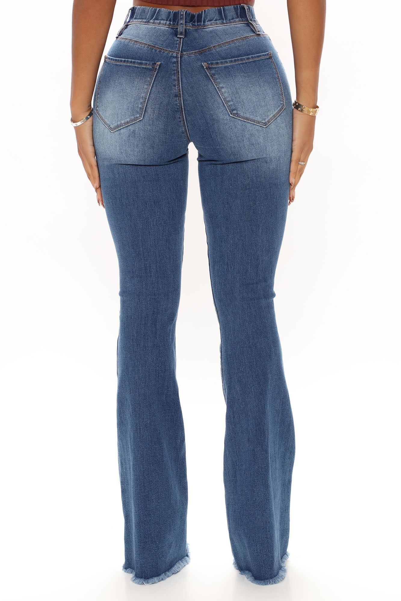 No Worries No Gap Proof Stretch Flare Jeans - Medium Blue Wash Ins Street