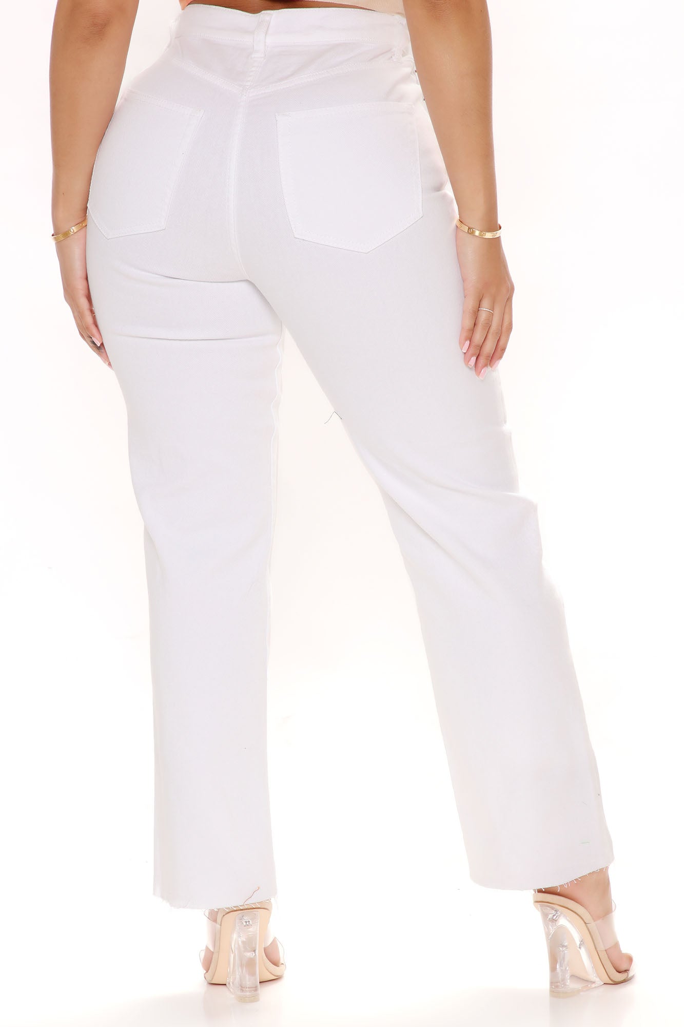 Life Is Breezy Straight Leg Jeans - White Ins Street