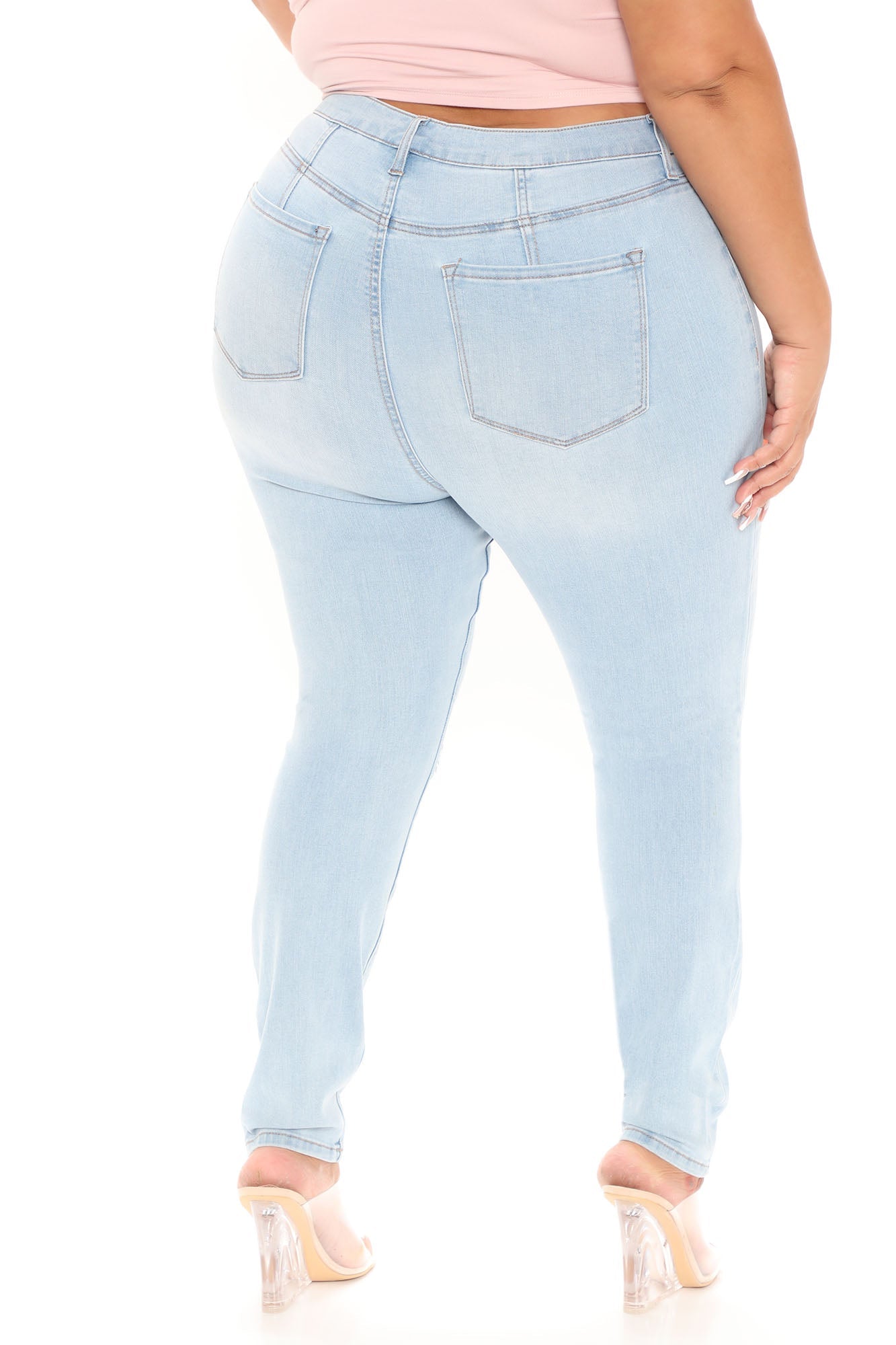 Our Favorite High Rise Skinny Jeans - Light Blue Wash Ins Street