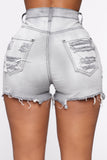 Keep In Touch Distressed Shorts - Grey Ins Street