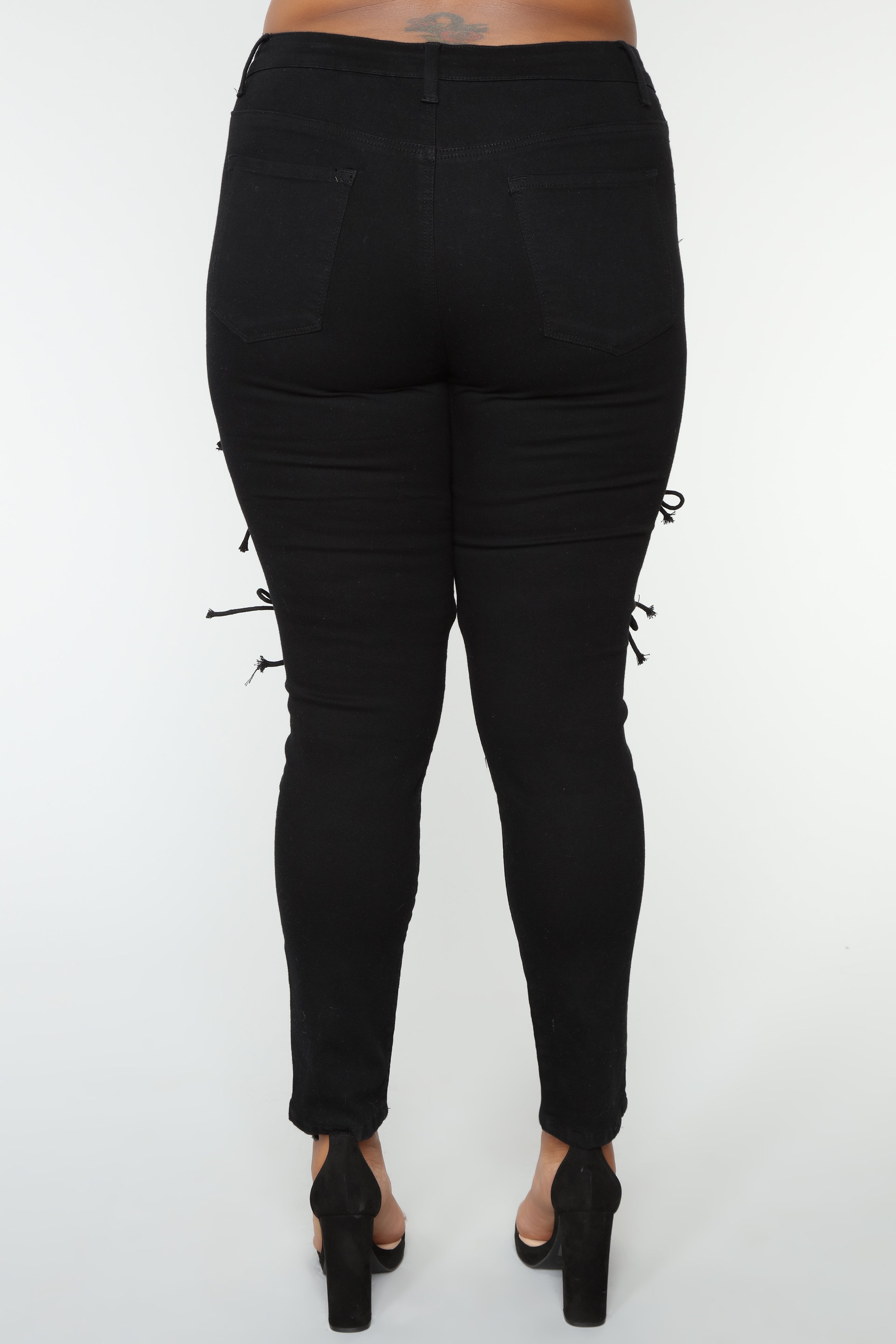 See Ya On The Flip Side Skinny Jeans - Black Ins Street