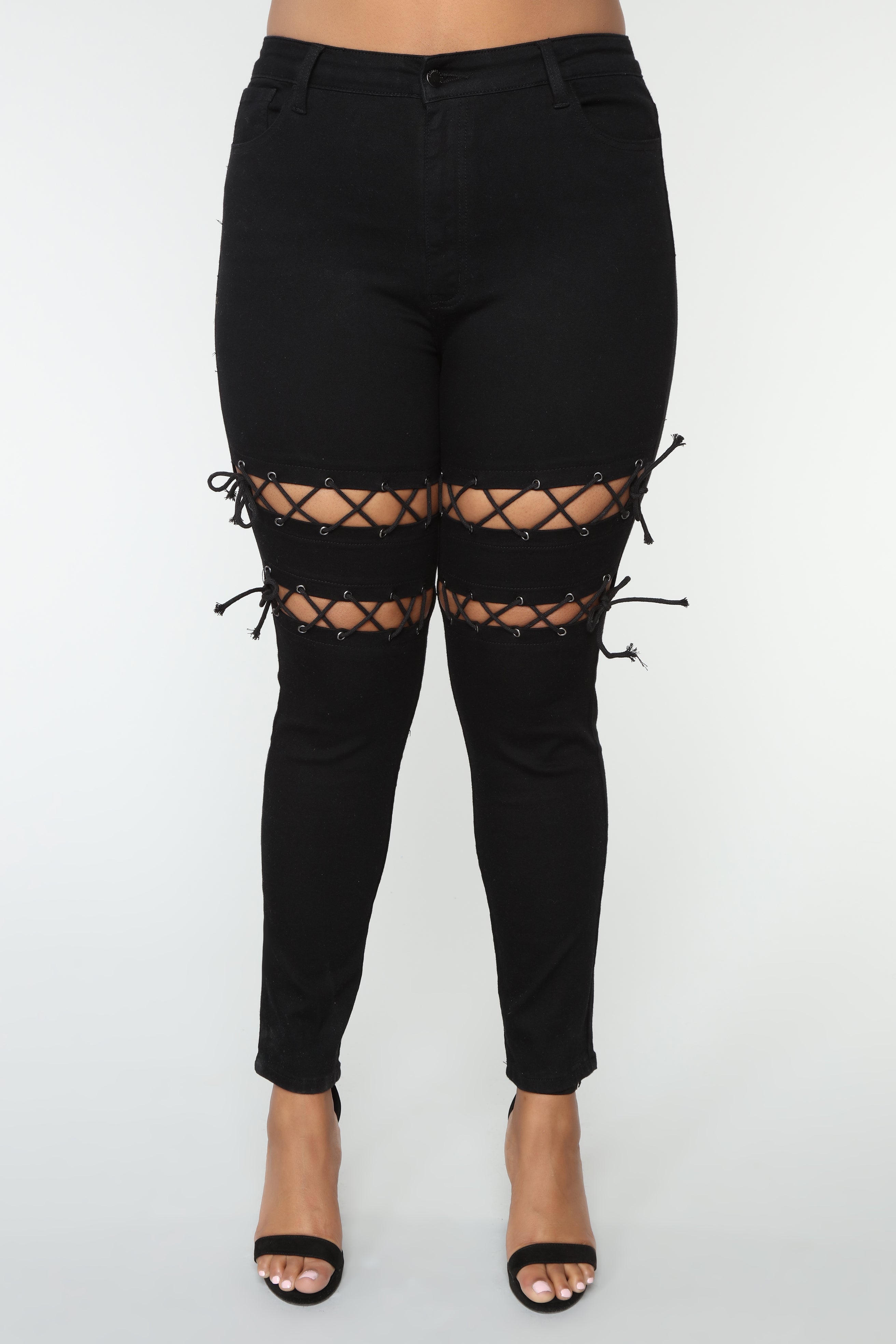See Ya On The Flip Side Skinny Jeans - Black Ins Street