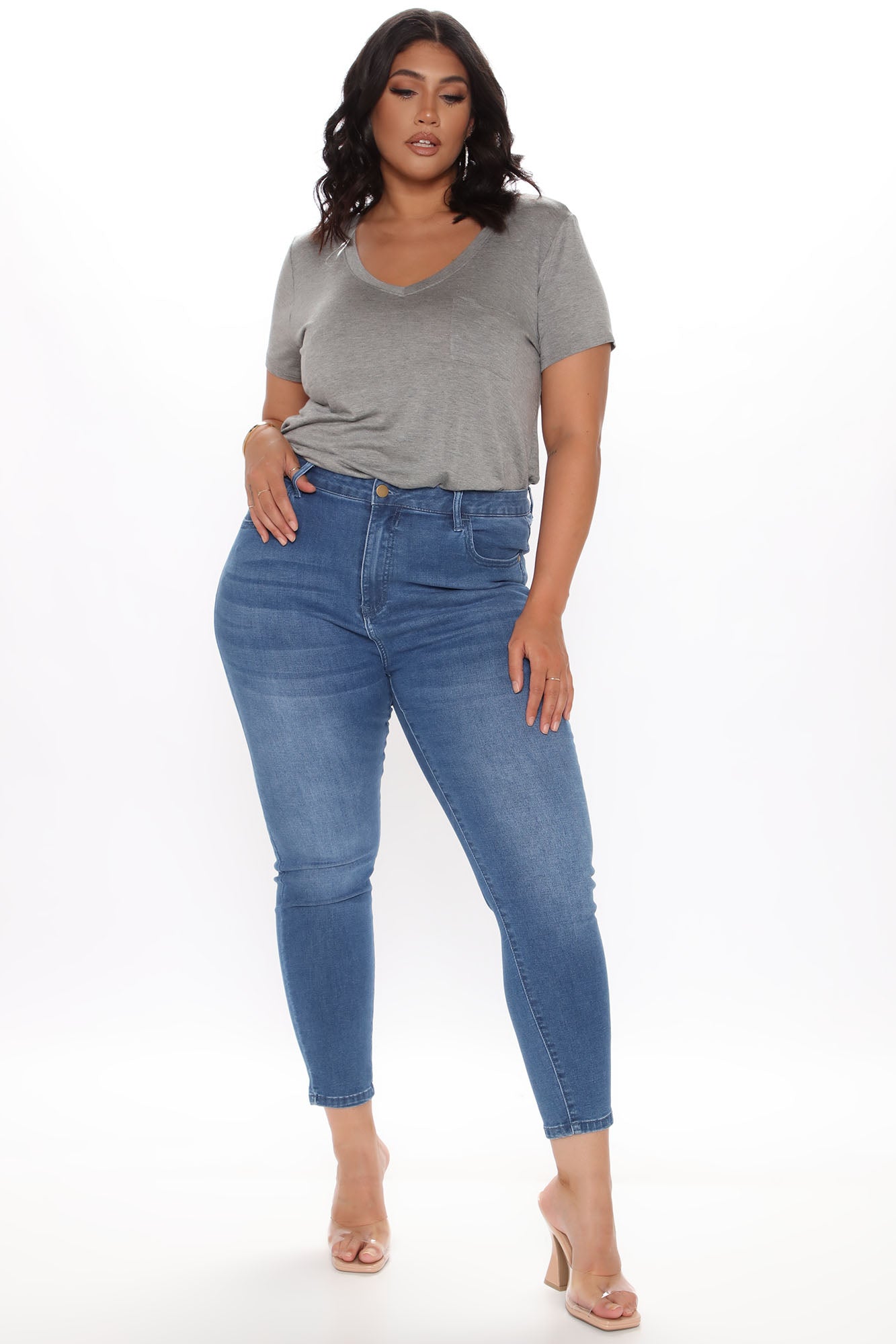 Maya Classic Skinny Jeans - Medium Blue Wash Ins Street