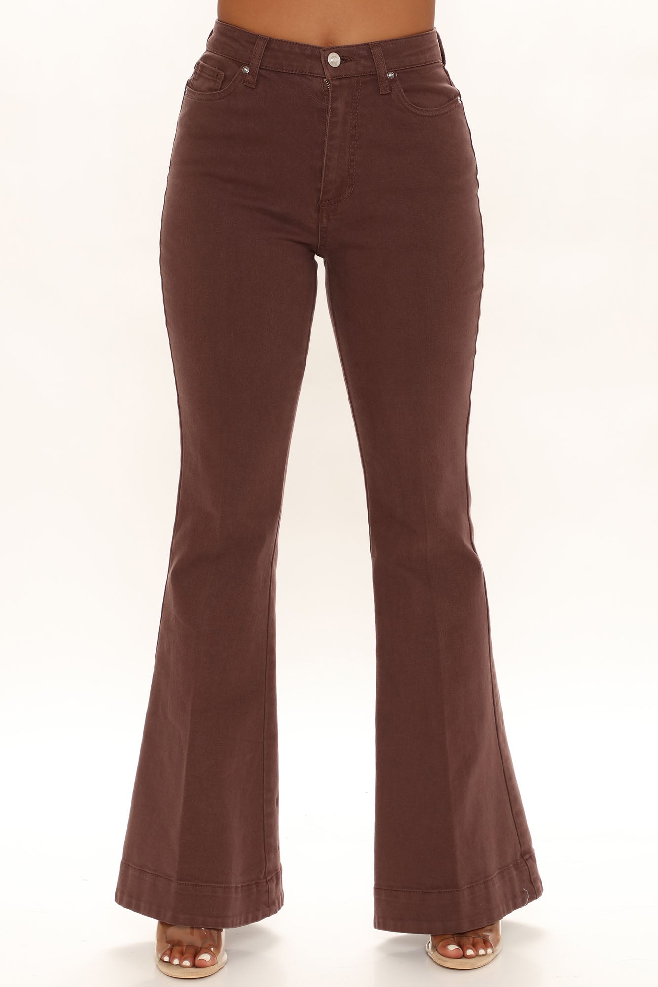South Of France Trouser Flare Jeans - Chocolate Ins Street