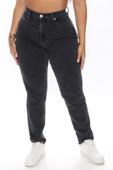 Very Special High Rise Mom Jeans - Black Ins Street