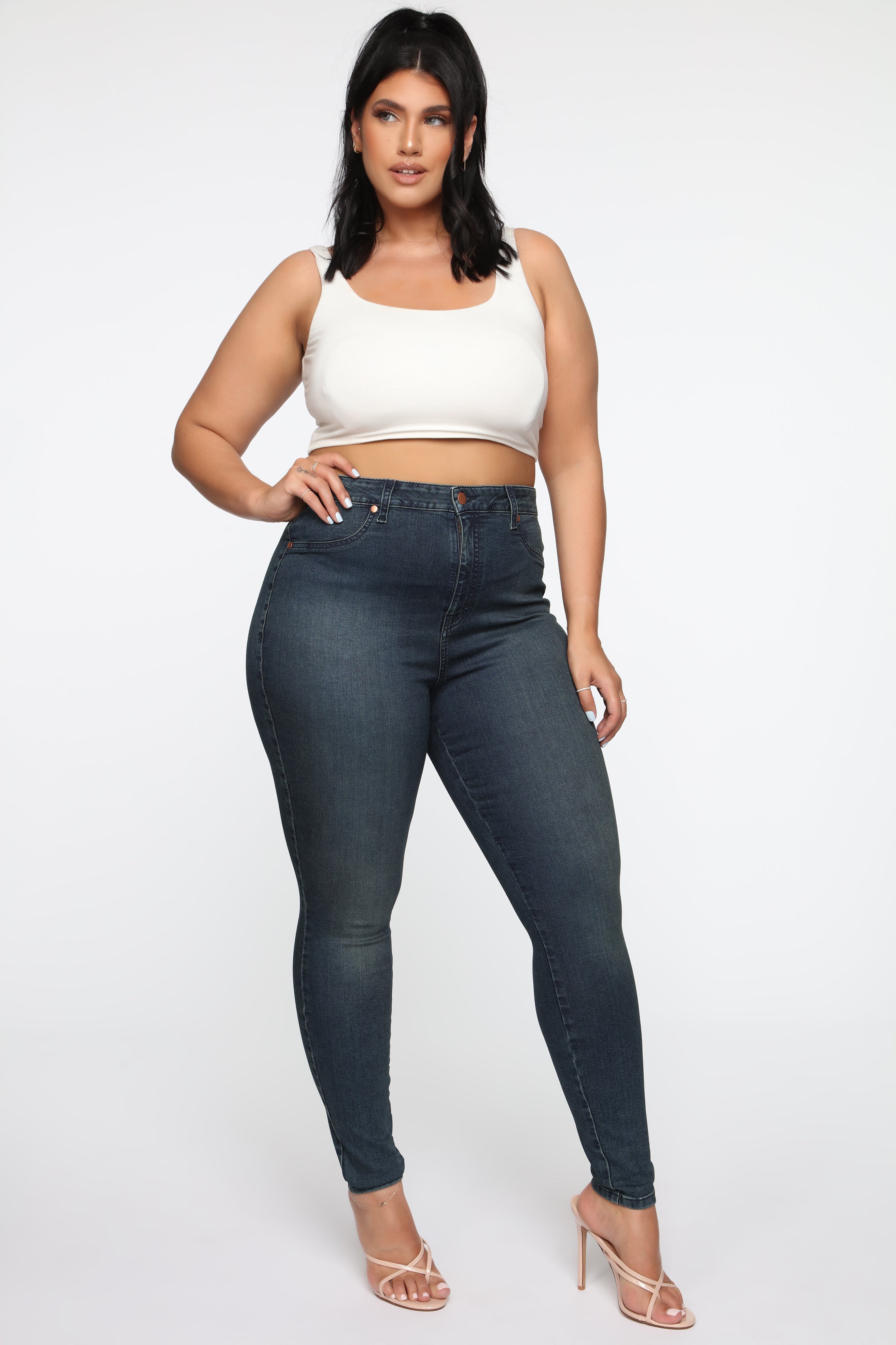Flex Game Strong High Rise Skinny Jeans - Dark Tint Ins Street