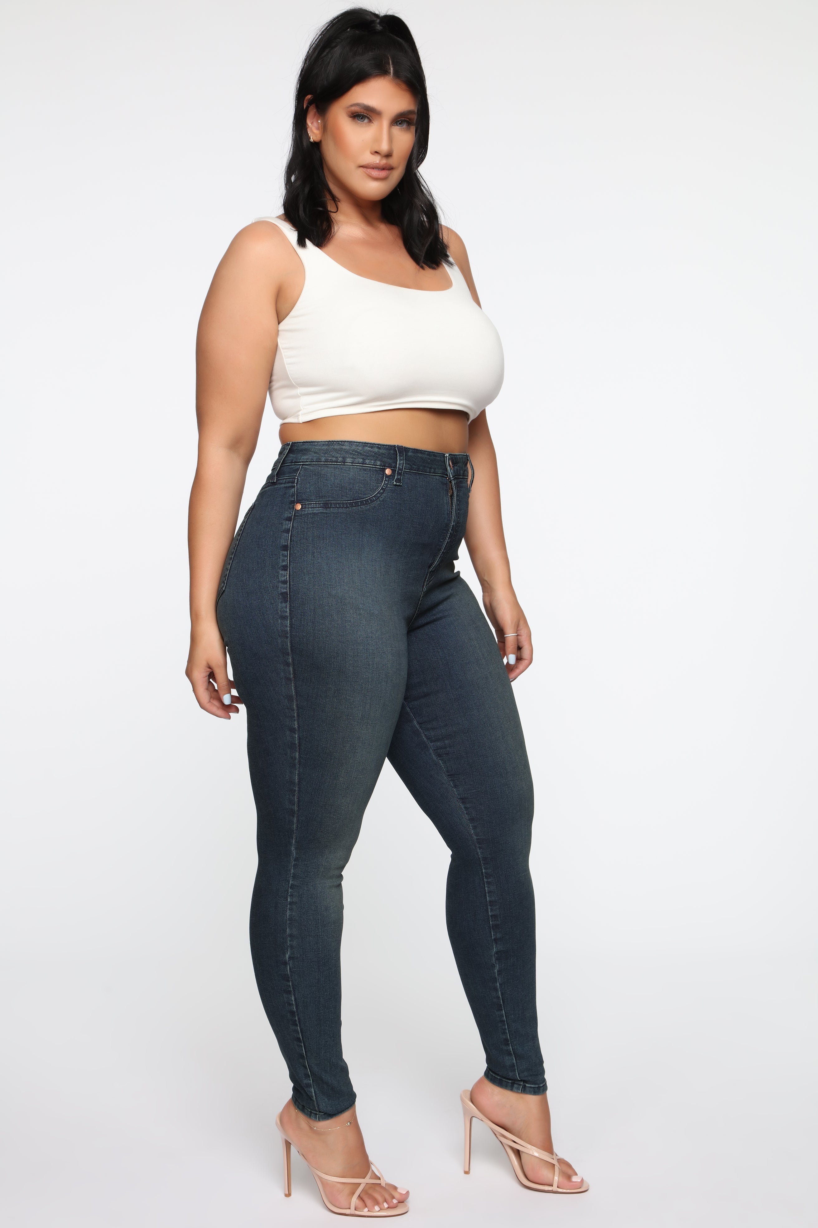 Flex Game Strong High Rise Skinny Jeans - Dark Tint Ins Street