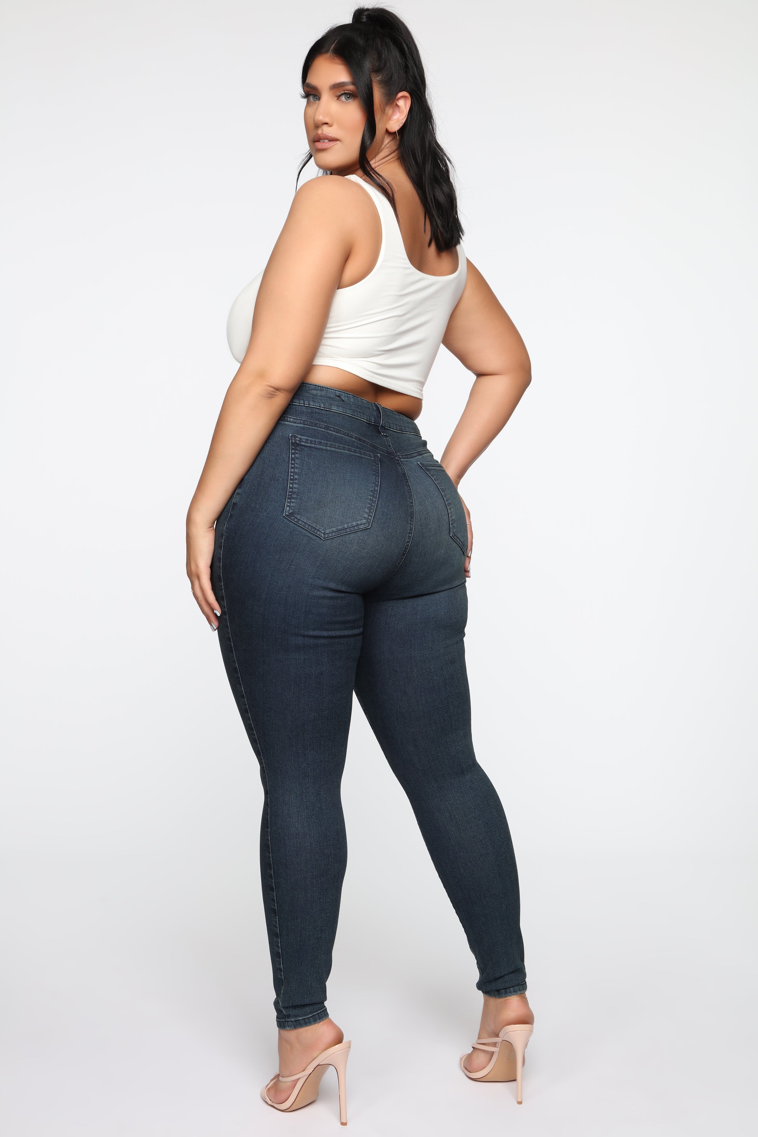 Flex Game Strong High Rise Skinny Jeans - Dark Tint Ins Street