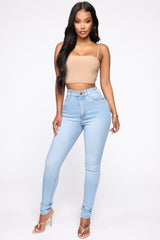Marilyn High Waisted Skinny Jeans - Light Wash Ins Street