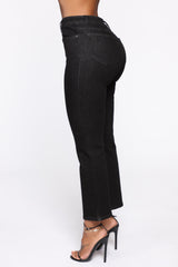 Chelsea High Rise Mom Jeans - Black Ins Street