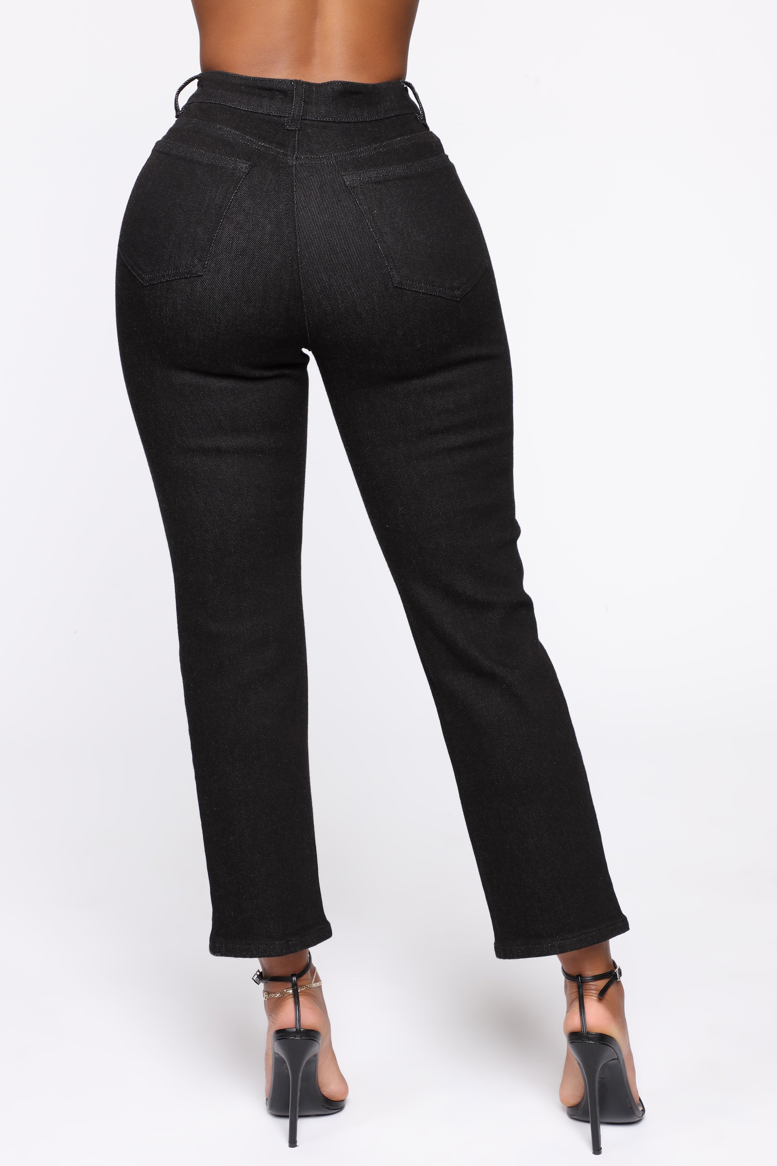 Chelsea High Rise Mom Jeans - Black Ins Street