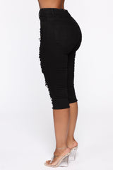 Live In My Denim Shorts - Black Ins Street